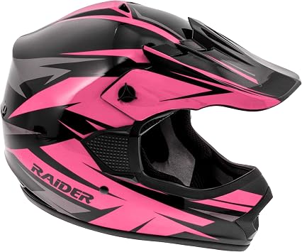 Raider GX4 Unisex-Child MX Off-Road Helmet Pink, Youth Small