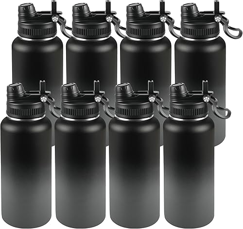 Miniatura 67 de Botella de agua aislada de 22 onzas, tapa 2 en 1 a prueba de fugas (sorbo/pajilla) + asa, botella de acero inoxidable para deportes, viajes, trabajo