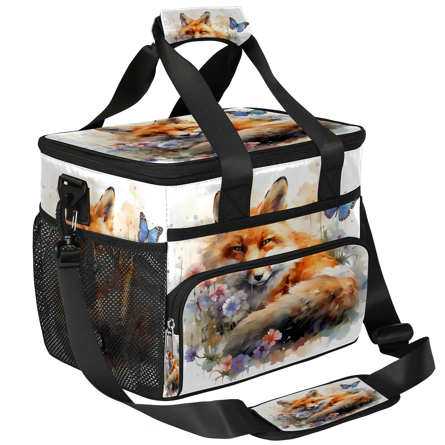 Lunch Box for Men Heavy Duty Insulated Lunch Bag for Women Fox Butterfly Lunchbox for Adults Lunch Cooler