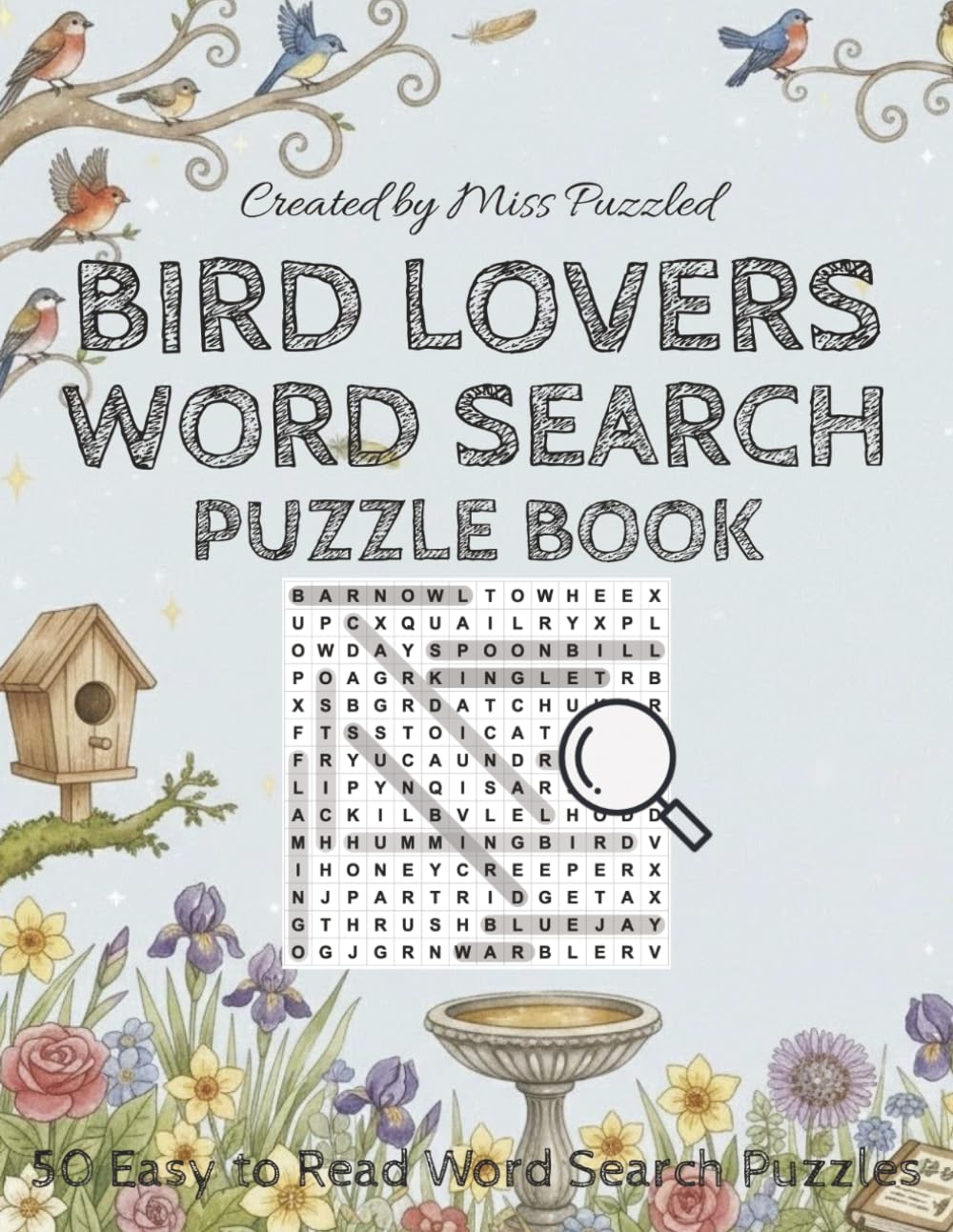 Bird Lovers Word Search Puzzle Book (Miss Puzzled Extraordinary Wood Search Puzzle Books)