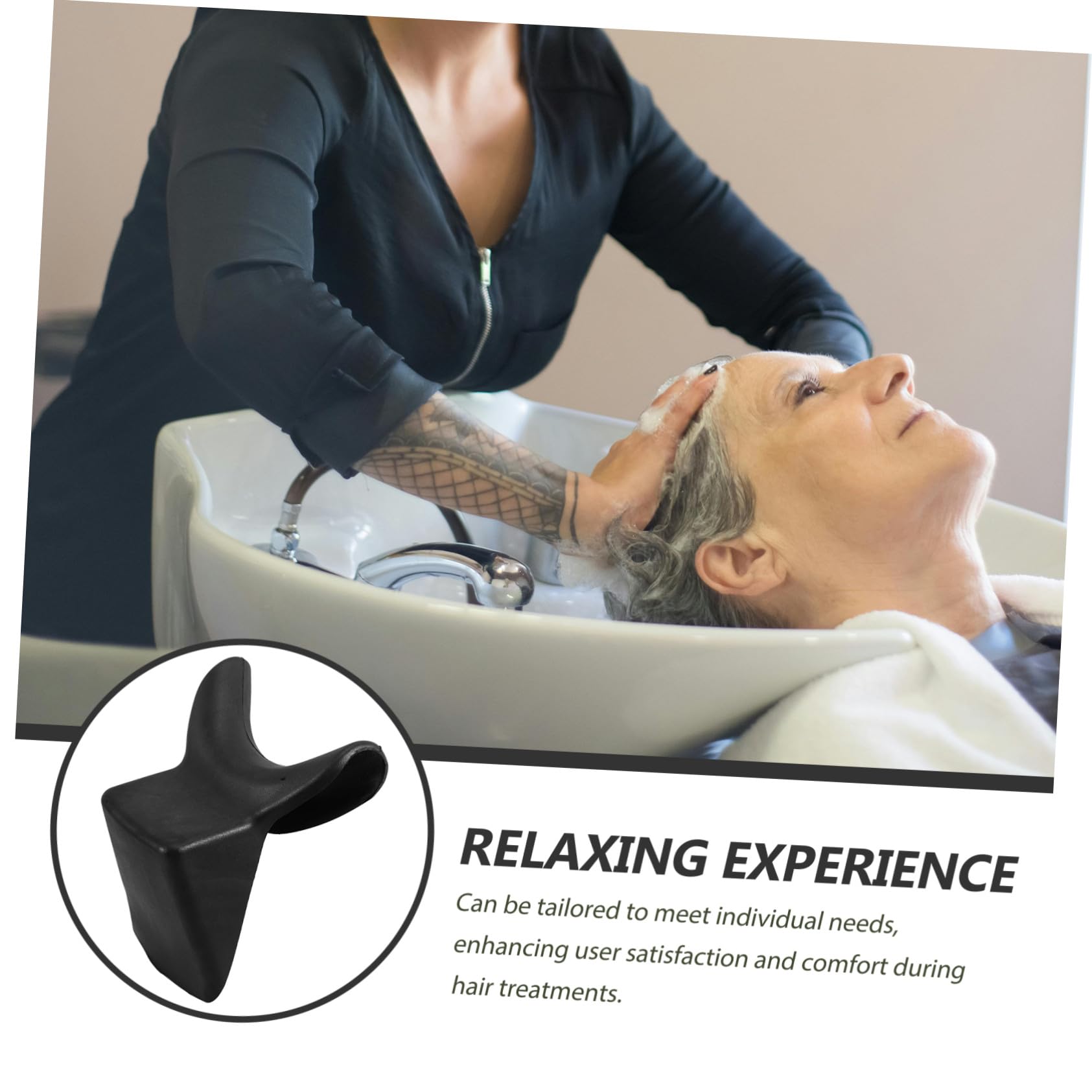 Mikinona Oreillers de Bain Soutien Nuque Ergonomique en PVC pour Lavage des Cheveux Salons de Coiffure