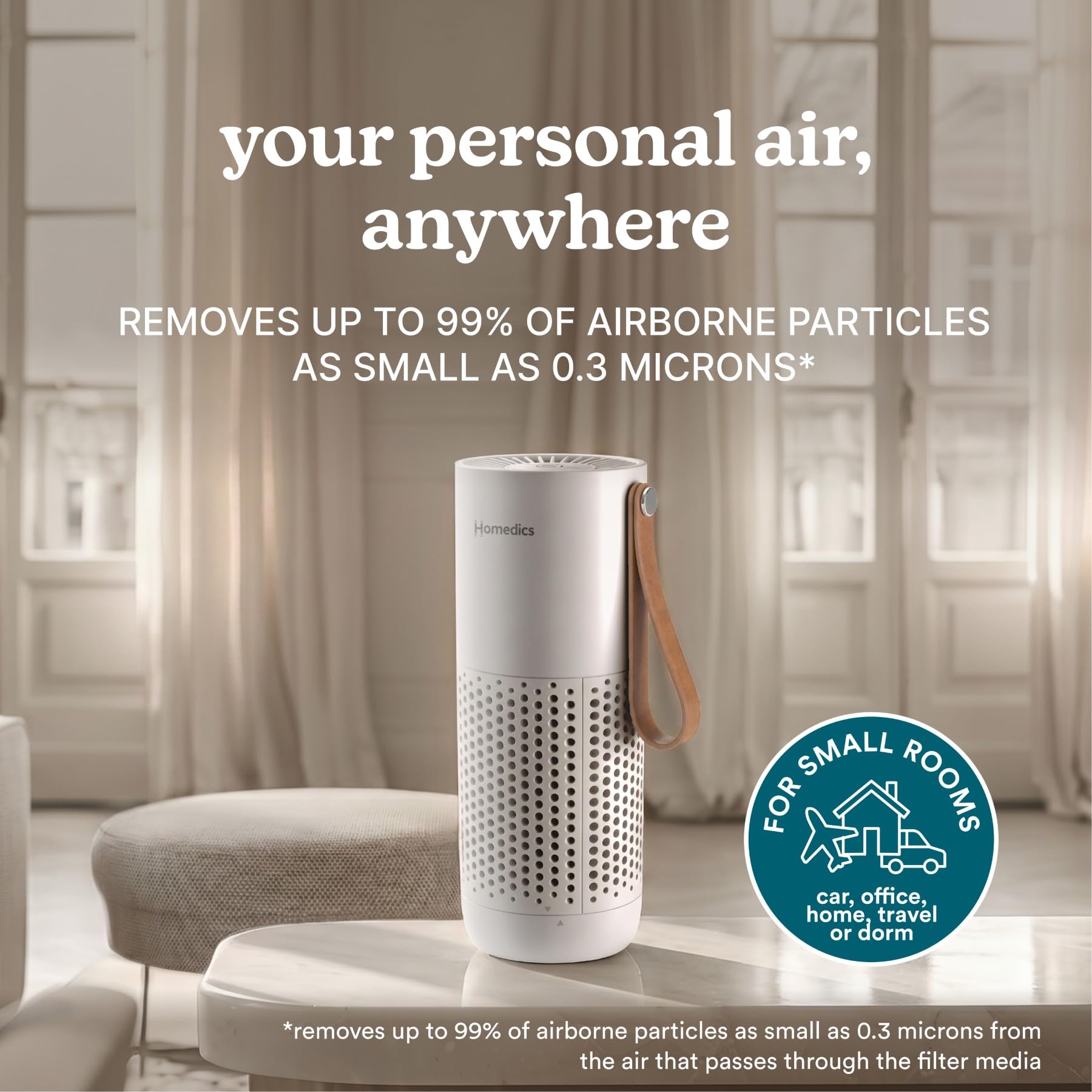 Homedics Personal Air Purifier with HEPA-Type Filter & Activated Carbon view 2