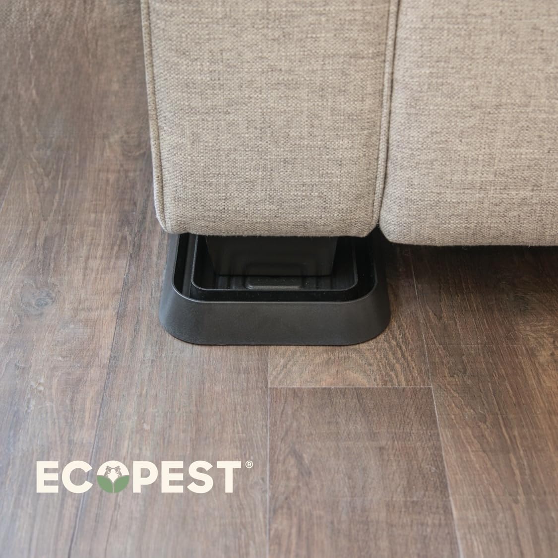 ECOPEST Trappole per Cimici dei Letti – Confezione da 8 | Bed Bug Blocker (XL) Trappole Intercettatori (Nera) | Monitor, Rilevatore e Trappola della Gamba del Letto (Extra Grande)