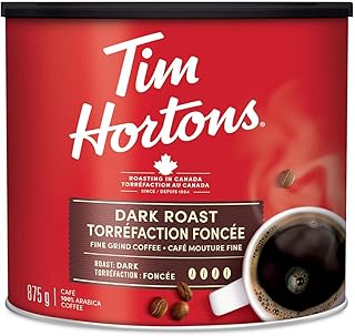 Tim Horton's 100% Arabica Dark Roast, Ground Coffee, 875g/30.86 Ounce