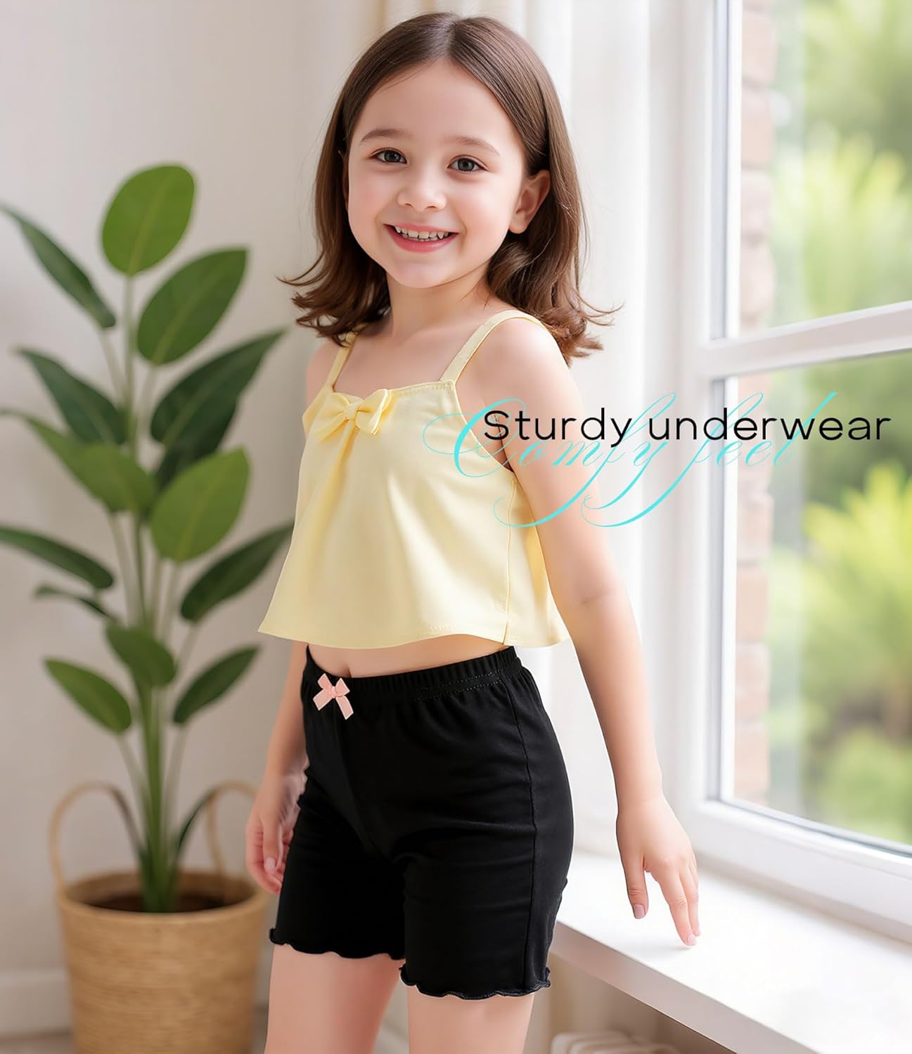 CHUNG Toddler Little Big Girls Dance Bike Play Shorts Under Dress Skirt School Uniform Underpants 4 Pack 2-9Y - Image 6