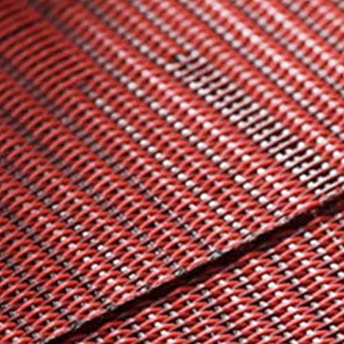 Miniatura 6 de Juego de 4 manteles individuales para mesa redonda, aislamiento térmico, resistentes a las manchas, en forma de cuña, tejido cruzado,