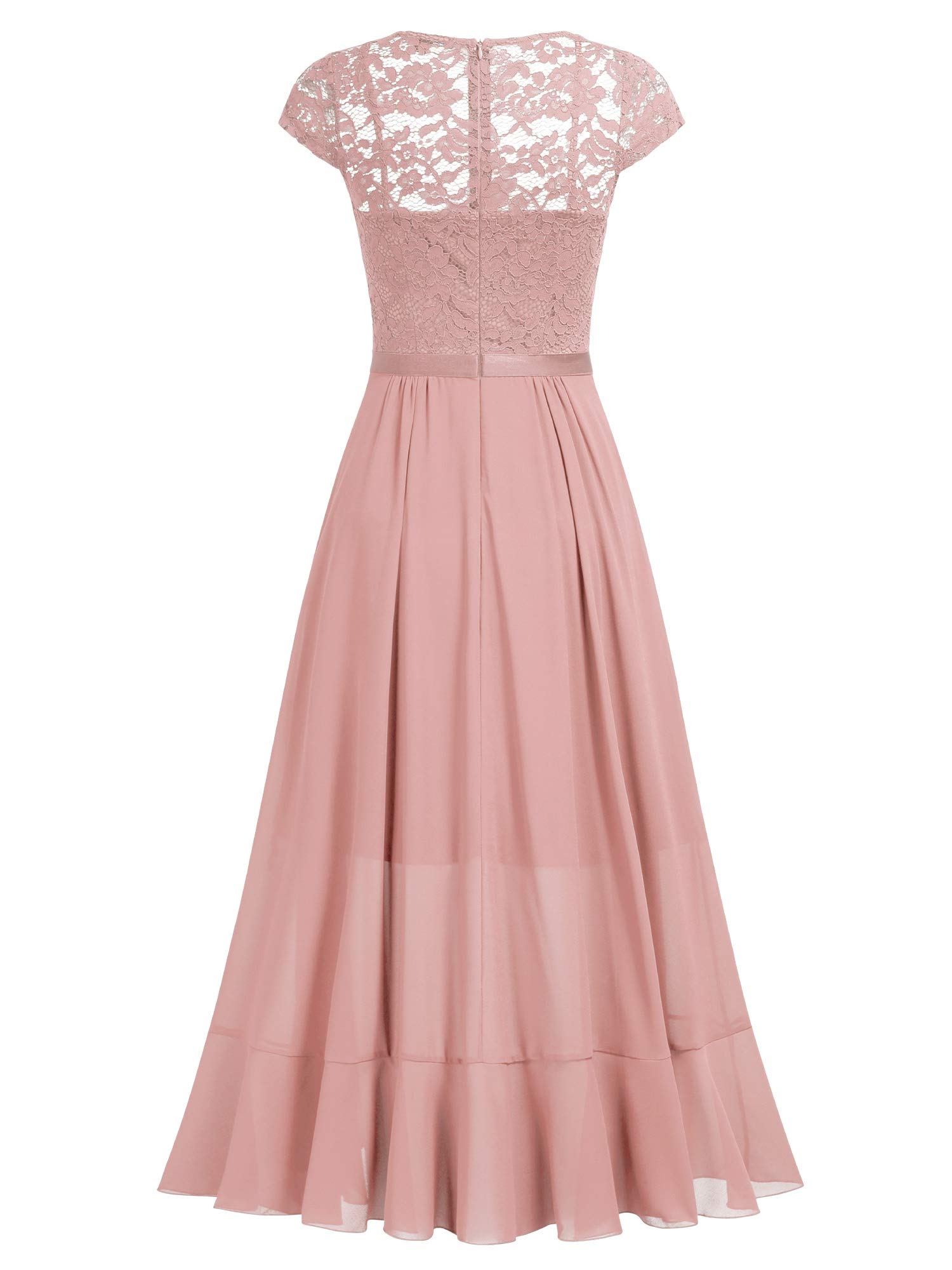 Miusol Womens V Neck Elegant Lace Ruffle Bridesmaid Maxi Dress | Desertcart  Aruba