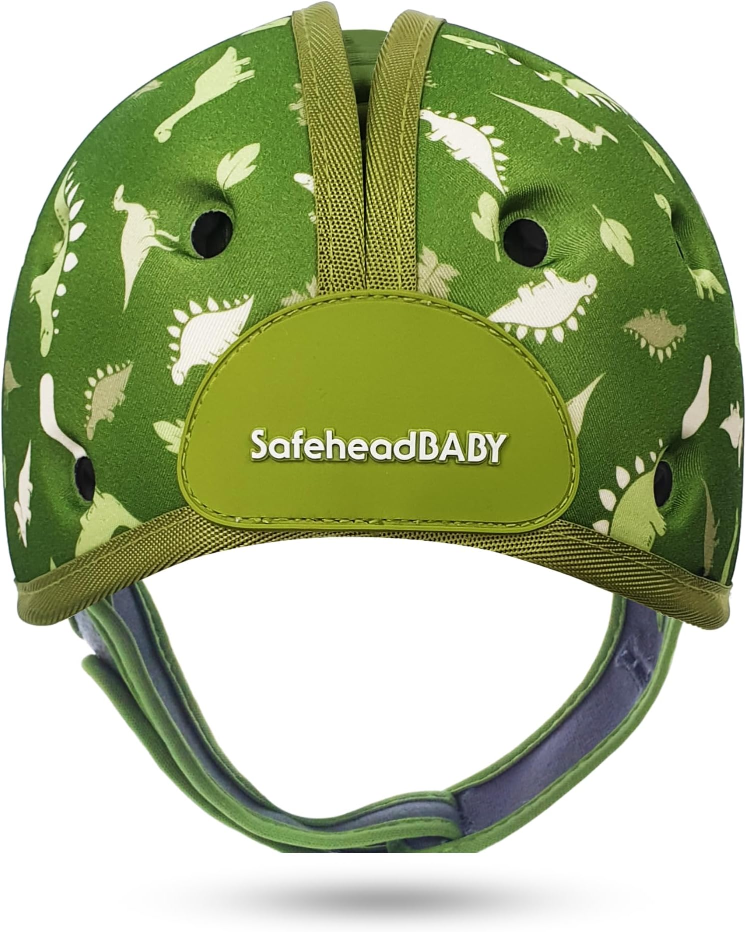 SafeheadBABY Soft Baby Head Protector Helmet for Crawling and Walking 7–24 Months – Ultra-Lightweight & Breathable Infant Safety Helmet That Grows with Your Baby (Head Circ. 40–52 cm) – Dino Green