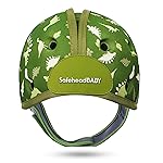 SafeheadBABY Soft Baby Head Protector Helmet for Crawling and Walking 7-24 Months - Ultra-Lightweight & Breathable Infant Safety Helmet That Grows with Your Baby (Head Circ. 40-52 cm) - Dino Green