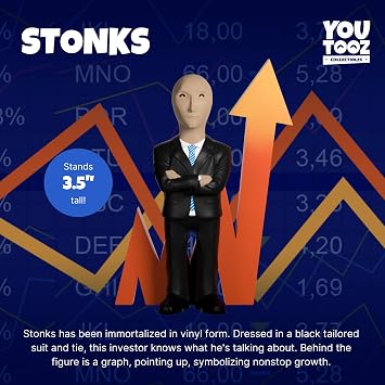 Youtooz Stonks Vinyl Action Figure, 3.5 Internet Culture Collectible, Based on Popular Finance Meme