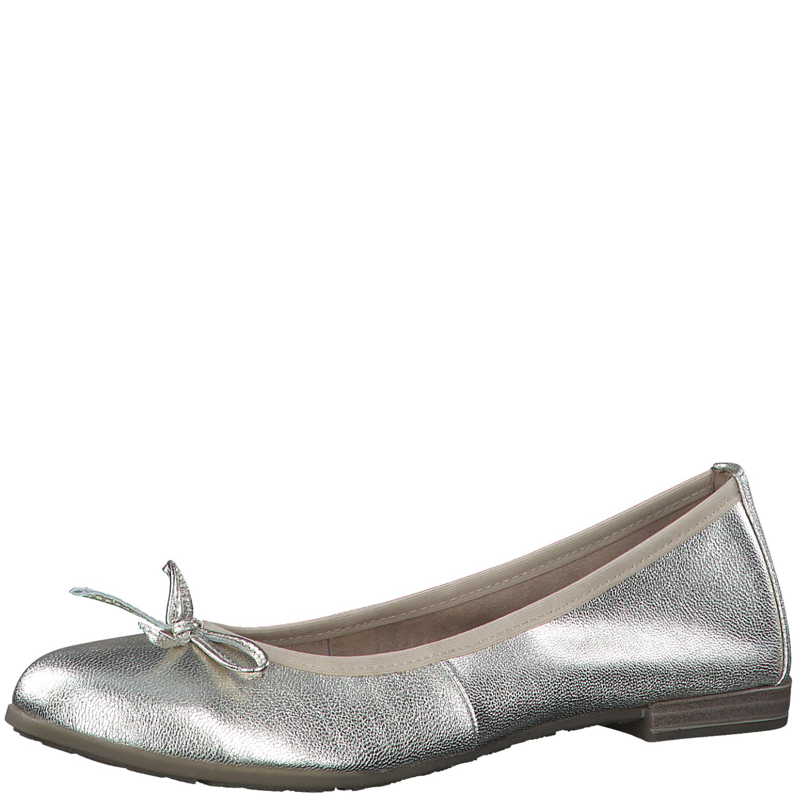 MARCO TOZZI Women's 2-22100-41 Ballet Flat, Gold, 6.5