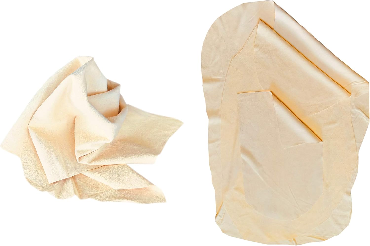 SHEEPSKIN ELITE 4 Pack 9.75 SQ FT Chamois Drying Cloth Car Drying Towel Real Leather Super Absorbent Fast Drying Natural Chamois Car Wash Cloth Accessory (4 Pieces, 9.75 sq ft in Total)