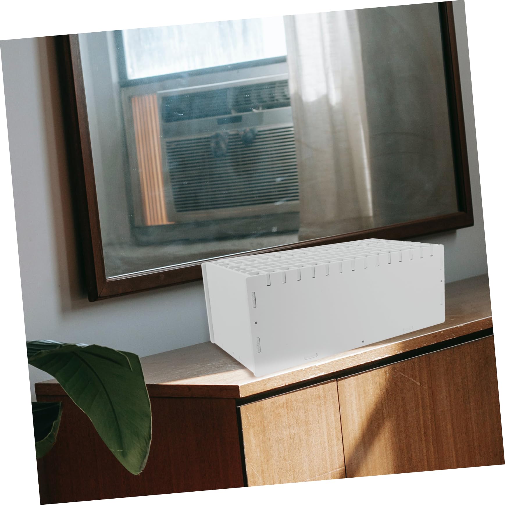 Organizer da Scrivania Multifunzionale in Legno Scomparti per Penne e Materiale Scolastico, Capacità 120 Penne, Colore Bianco per Studenti e Insegnanti