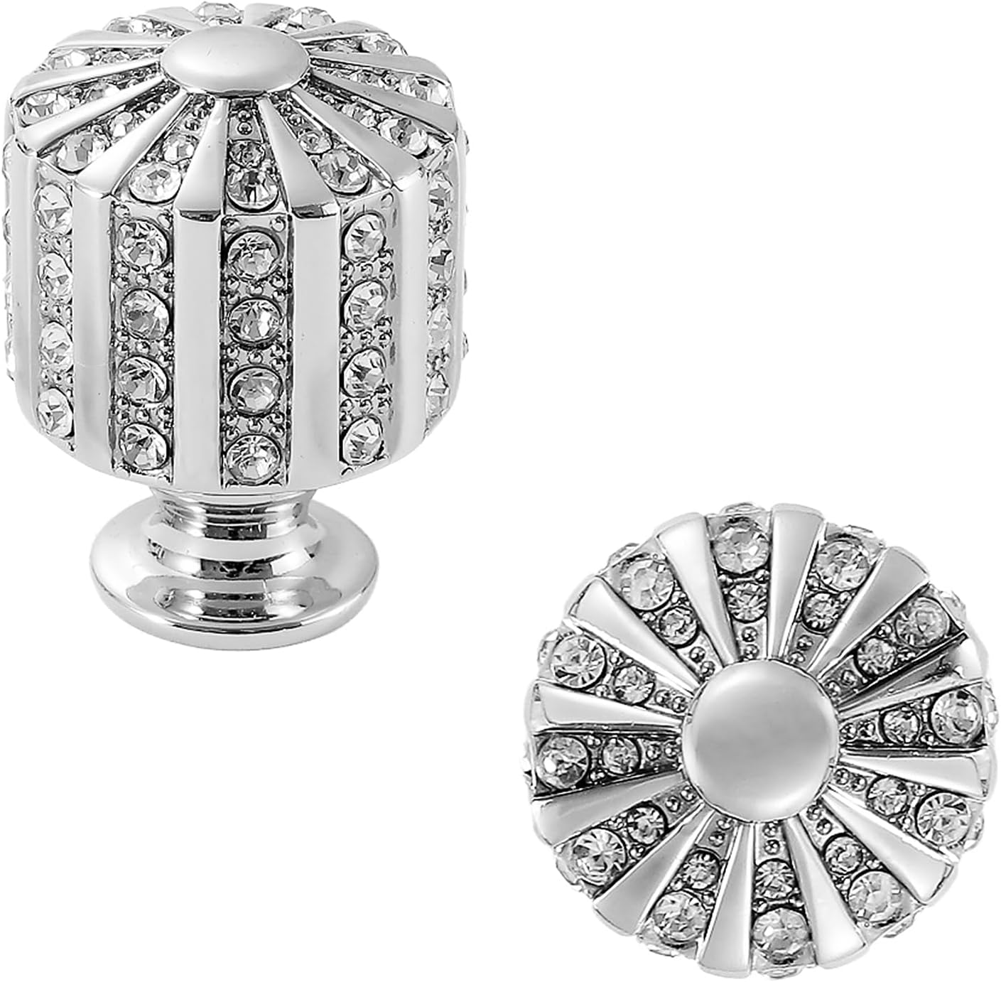 AOBITE 6 Pack Chrome Diamond knobs Kitchen Pulls with