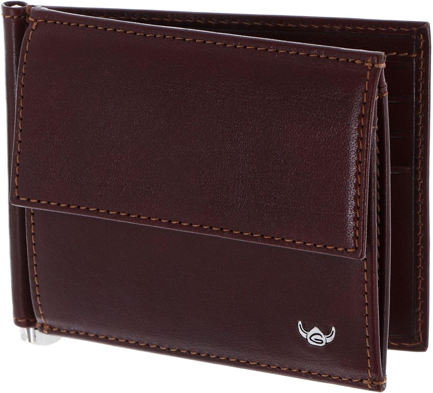 Leather Purse Money Clip Colorado RFID Protect Clip-Scheintasche 1921 Tabacco Brown