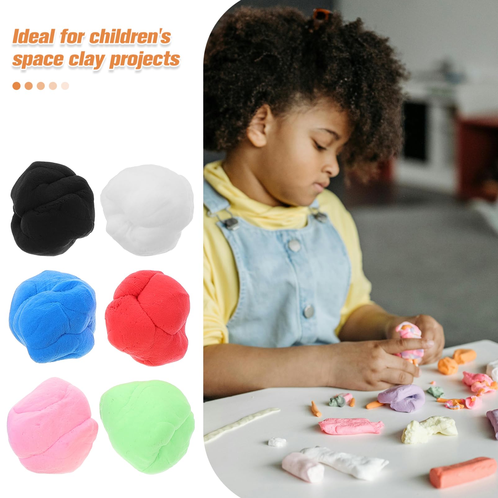 ERINGOGO 6borse Argilla Colorata che Si Asciuga all Aria Morbida per Ragazzo Ragazza Kit di Argilla per Lavori Artigianali Fai da Te Confezione di Leggera per Progetti Creativi
