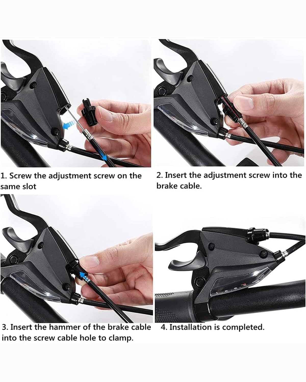 4 Vis De Réglage Pour Leviers De Frein Vélo - Alliage Aluminium - M7x26.6mm - Route Et VTT