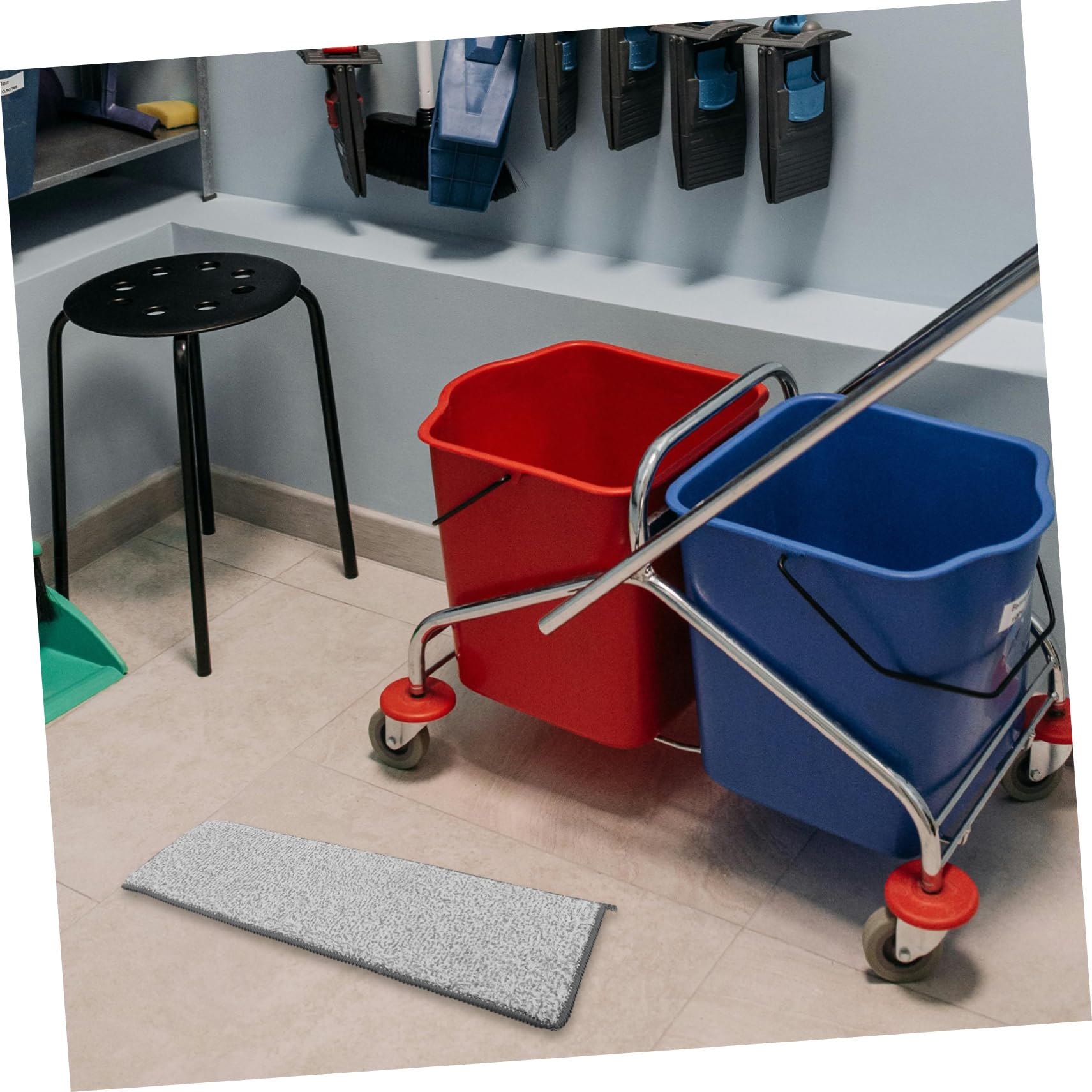 TOPBATHY 5 Juegos Paño De Repuesto Fregona Cabezales De Fregona De Repuesto De La Fregona Accesorio De Fregona Almohadillas De Limpieza para Trapeadores Fibra Grey 5 Piezas * 5