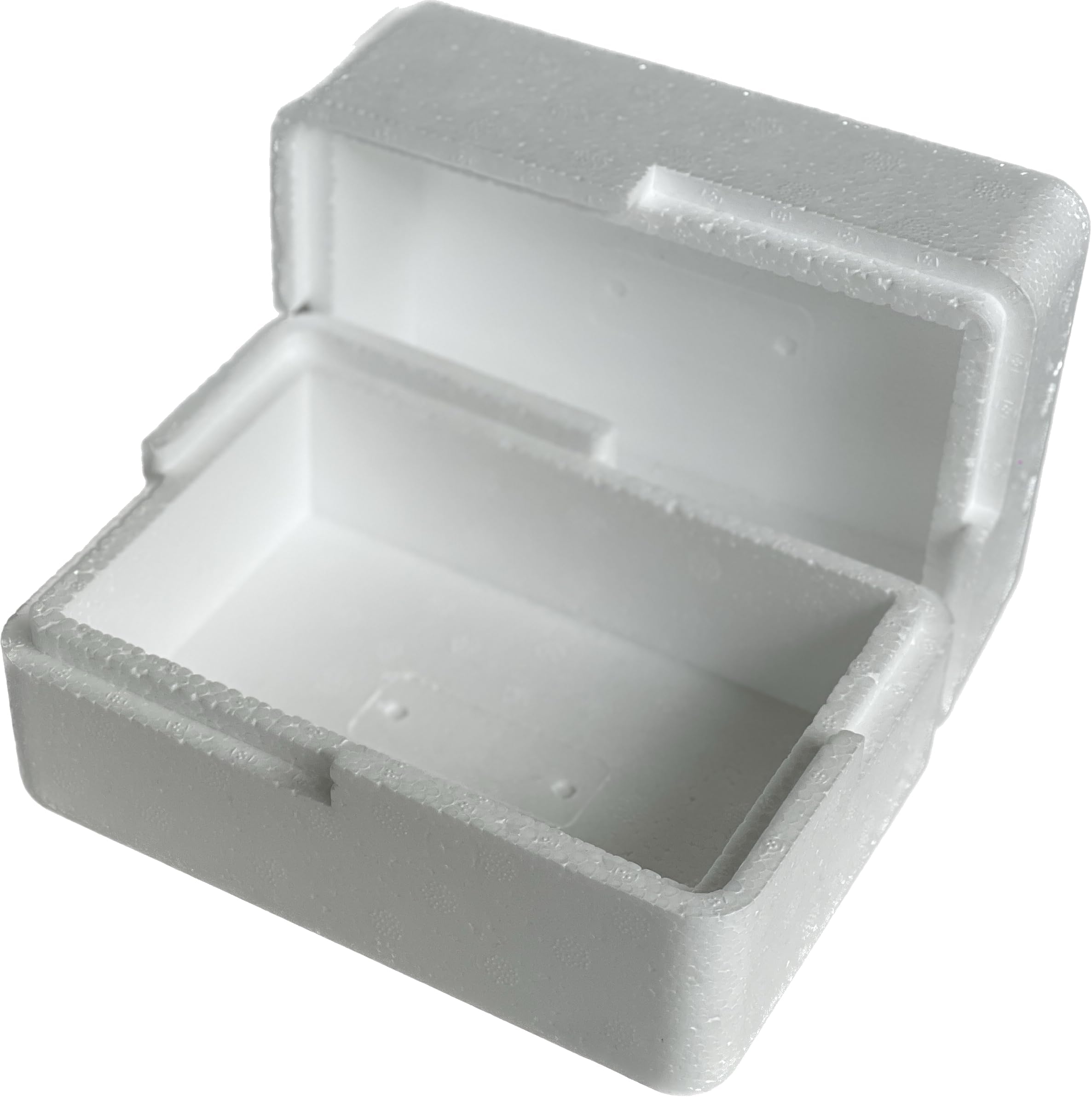 10x THERMO INSULATION POLYSTYRENE BOXES 155 x 100 x (45+45) mm, WALL THICKNESS: 15mm FOR FOOD FISH REPTILES WORMS MEDICATION PERISHABLE GIFT GOODS ITEMS COOL OR WARM TEMPERATURE PACKAGING RESTAURANT