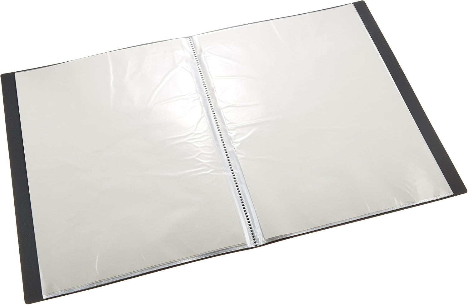 Nakabayashi CB1012D-N Clear Book, Clear File, A3, 20 Pockets, Black