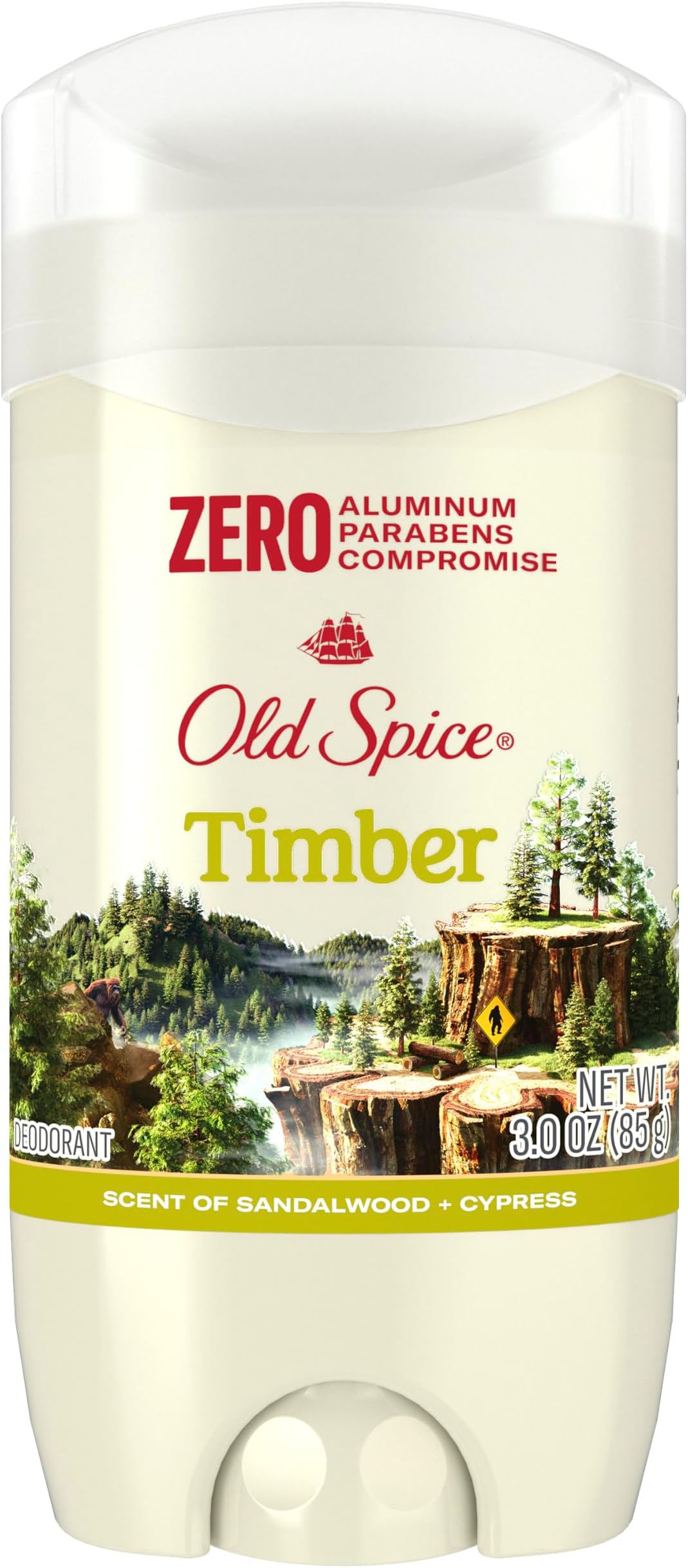 Old Spice Aluminum Free Deodorant for Men, 24/7 Lasting Freshness & Long Lasting Scent, 24/7 Sweat & Odor Protection, Timber with Sandalwood Scent, 3.0 oz