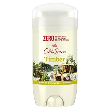 Old Spice Aluminum Free Deodorant for Men, 24/7 Lasting Freshness & Long Lasting Scent, 24/7 Sweat & Odor Protection, Timber with Sandalwood Scent, 3.0 oz