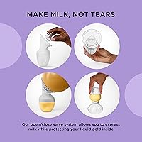 Vista 4 de Extractor de leche manual – Capacidad de 4 oz – Válvula personalizada a prueba de derrames – Bomba portátil manos libres portátil para lactancia