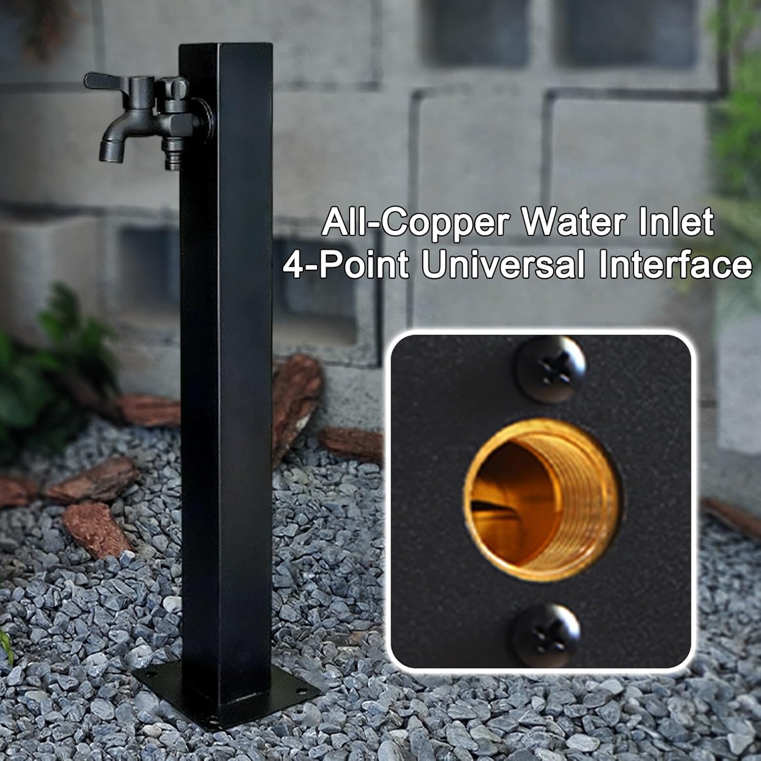 Vertical Garden Water Column Faucet - Freeze Proof Outdoor Faucet for Backyard & Farm Irrigation, 37in (95cm) - Ideal for Washing & Watering Solutions