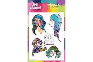 Jane Davenport Lots On Their Mind 6 in x 8 in Clear Stamp Set