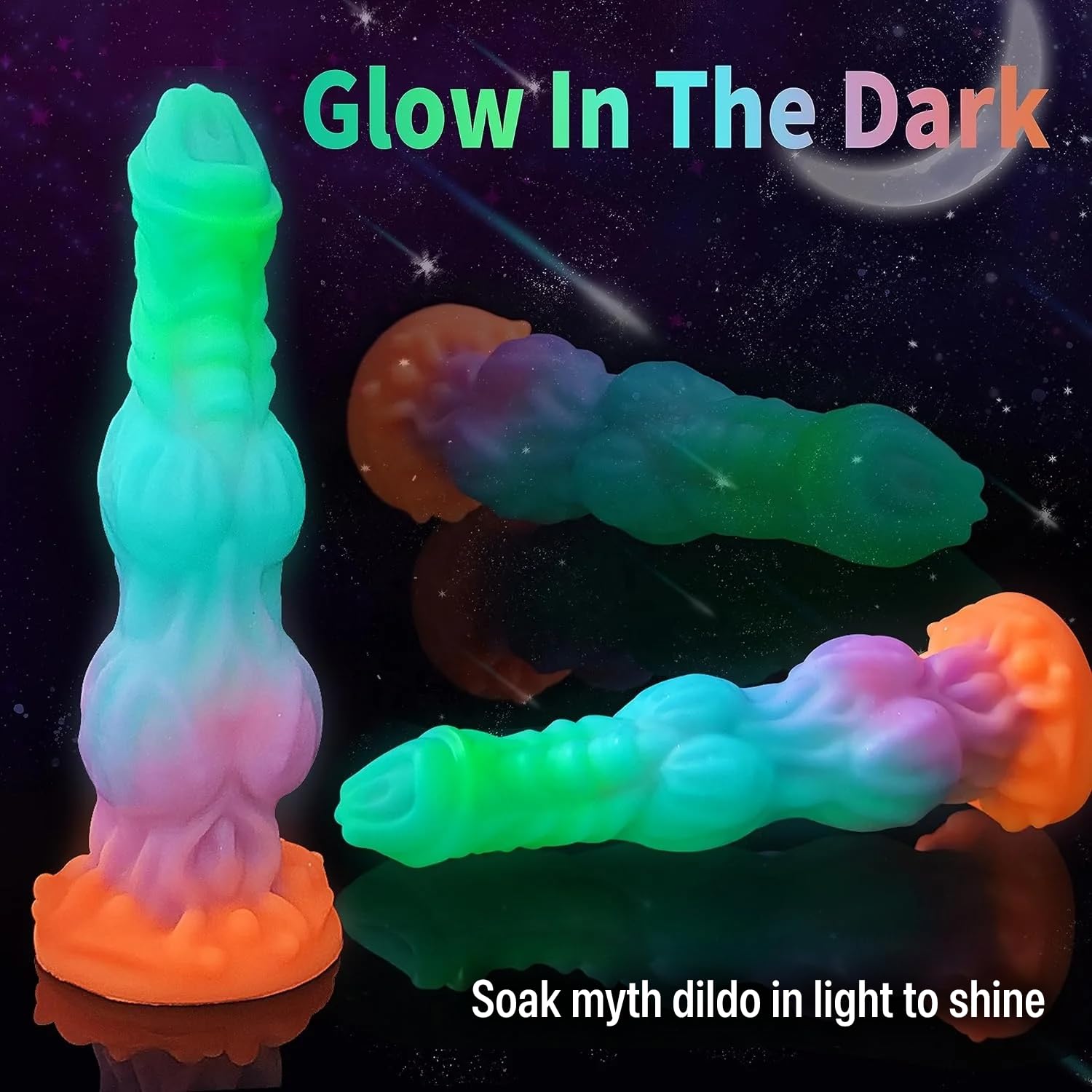 10" Monster Dildo with Knot Fantasy Horse Dildos Big Knots Huge Dragon Dong Thick Anal with Strong Suction Cup, Dog Knotted Penis for Women Sex Anal Toys for Men Gay Adult Toys for Women Men: Vibrant 2 Knots