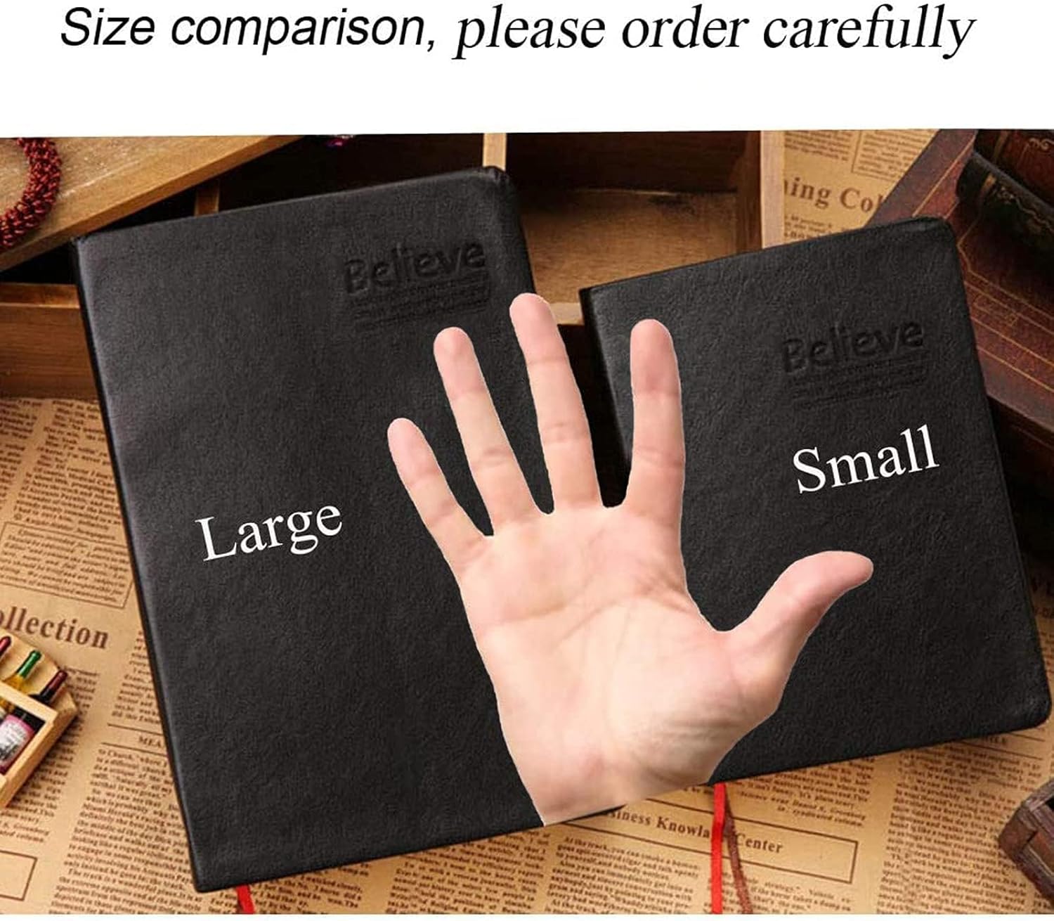 Lemical Thick Leather Journal Notebook 720 Pages Retro Thick Lined Paper Writing Journal B6 Hardcover Vintage Travel Diary for Notes Ideal Gifts for Christmas Anniversary Birthday Holiday - Image 8