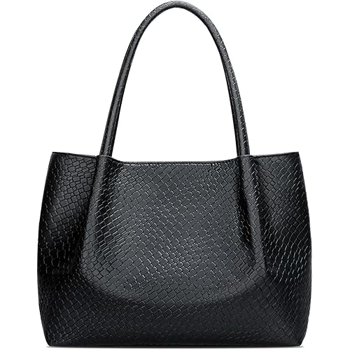 KKXIU Tote Bag for Women Vegan Leather Shoulder Purse Large Capacity Travel Bag
