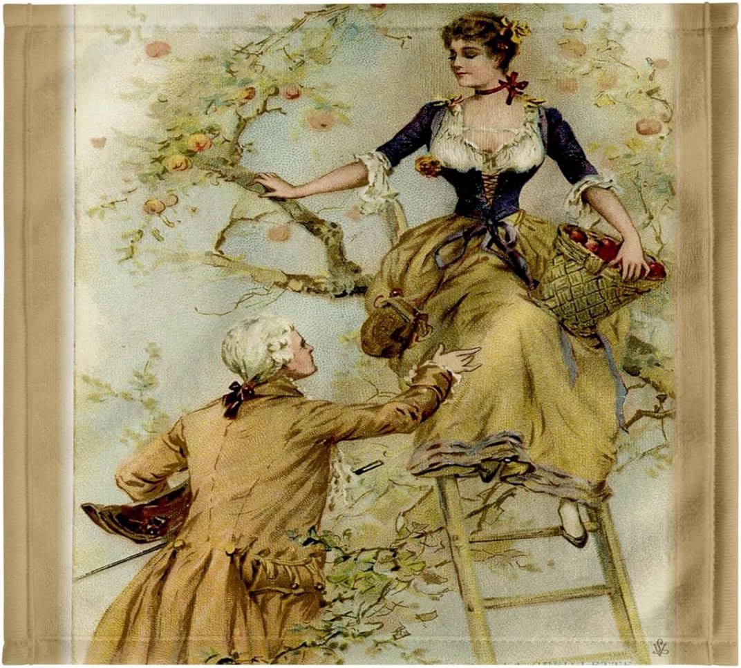 3dRose Romantic French Couple 22x30 Bath Hand Pool Towel
