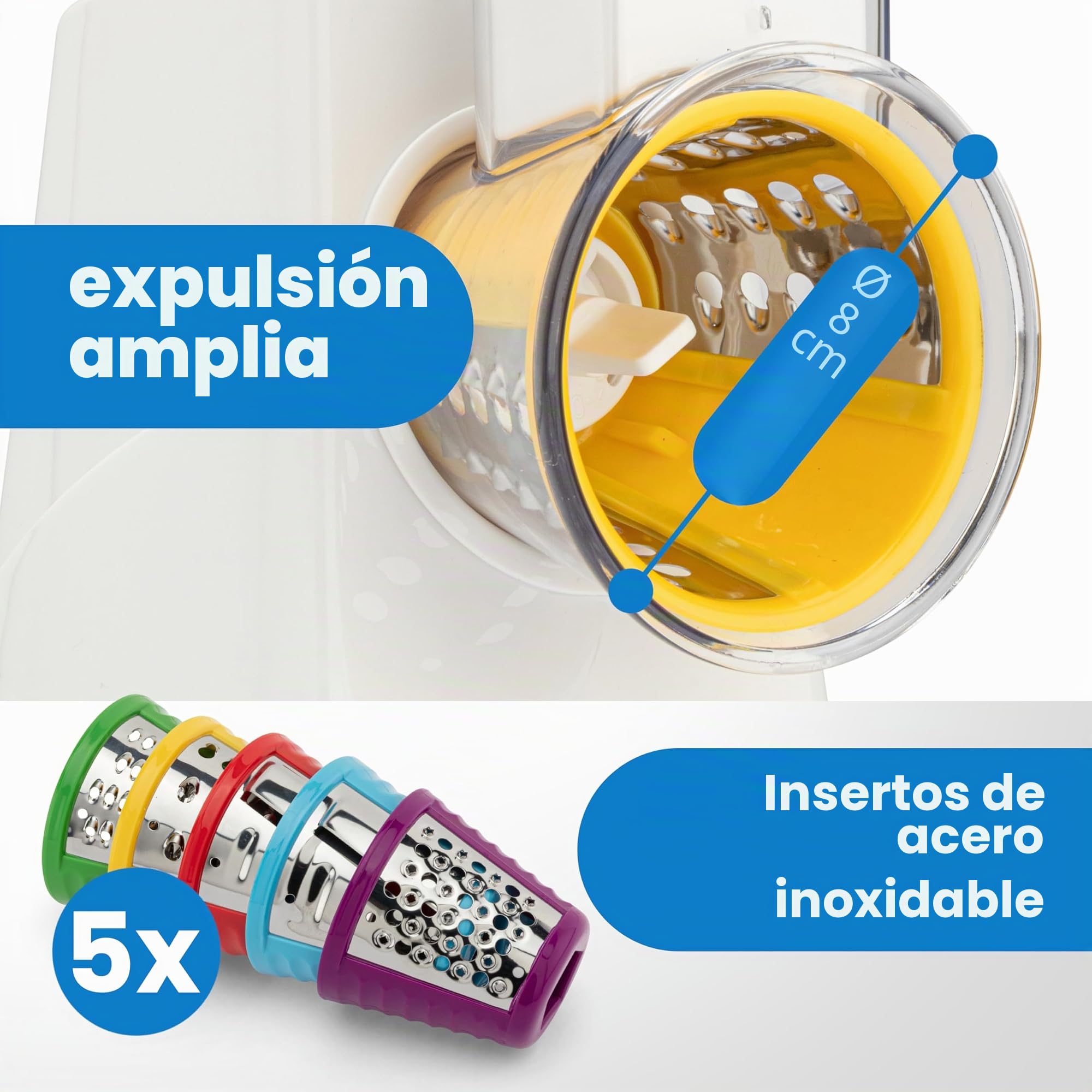 Clatronic Me 3604 Robot De Cocina Multi Express Para Cortar Y Rallar, Blanco