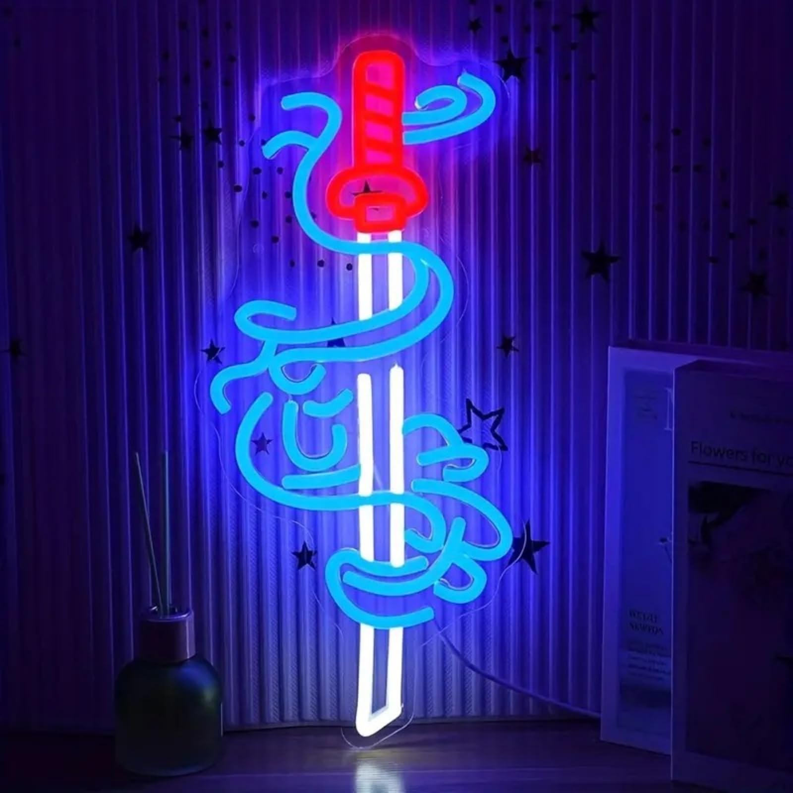 Kawaii かわいいLed Neon Sign Japanese Cherry Blossoms Light up Wall Decor Sign for Girls Room Bedroom Store Decoration Birthday Party Christmas