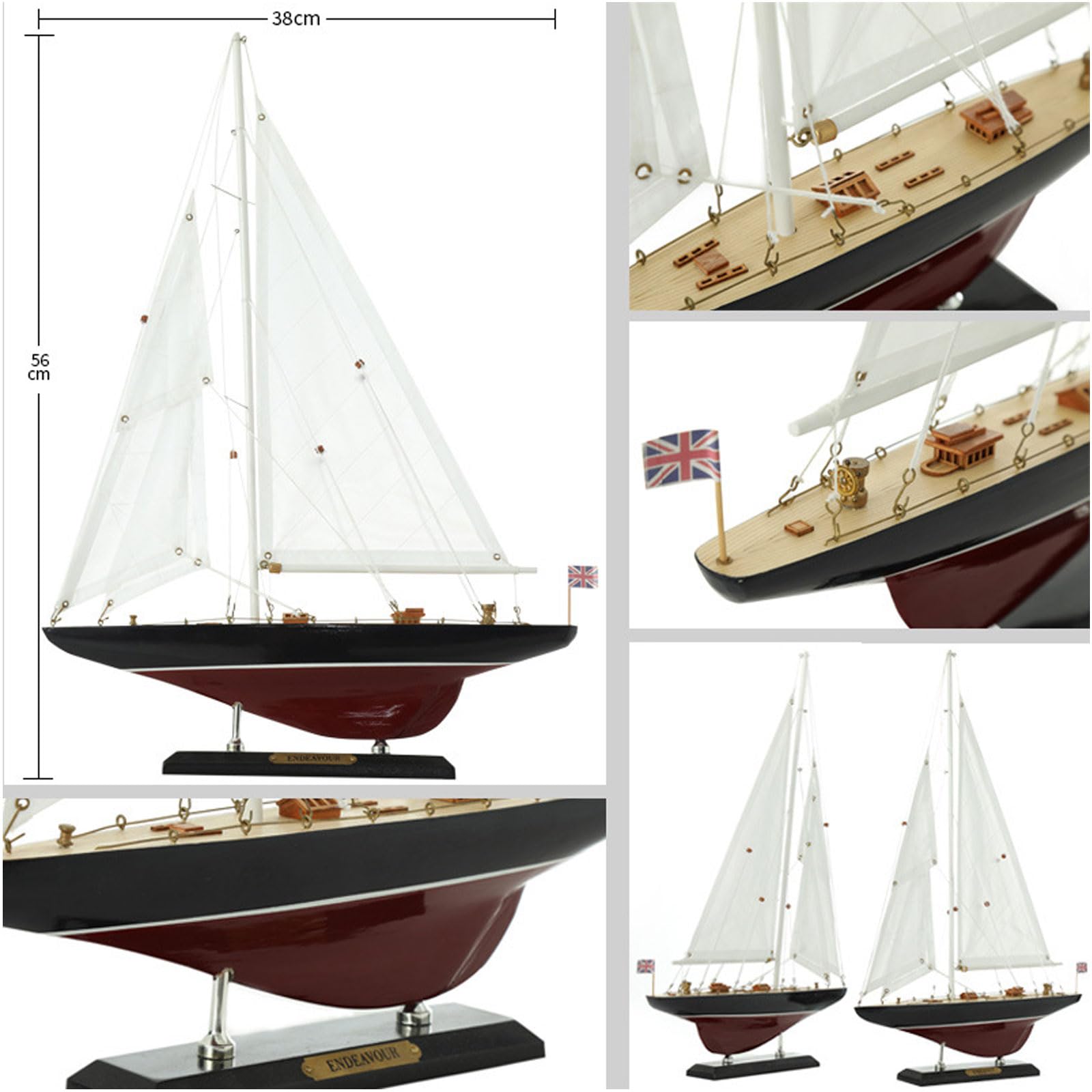 YLME Modellino di Veliero A Un Albero Simulazione di Barca A Vela in Legno Decorazioni Artigianali in Legno Moderne Decorazioni Nautiche Artigianali Decorazioni Creative per La Scrivania,B