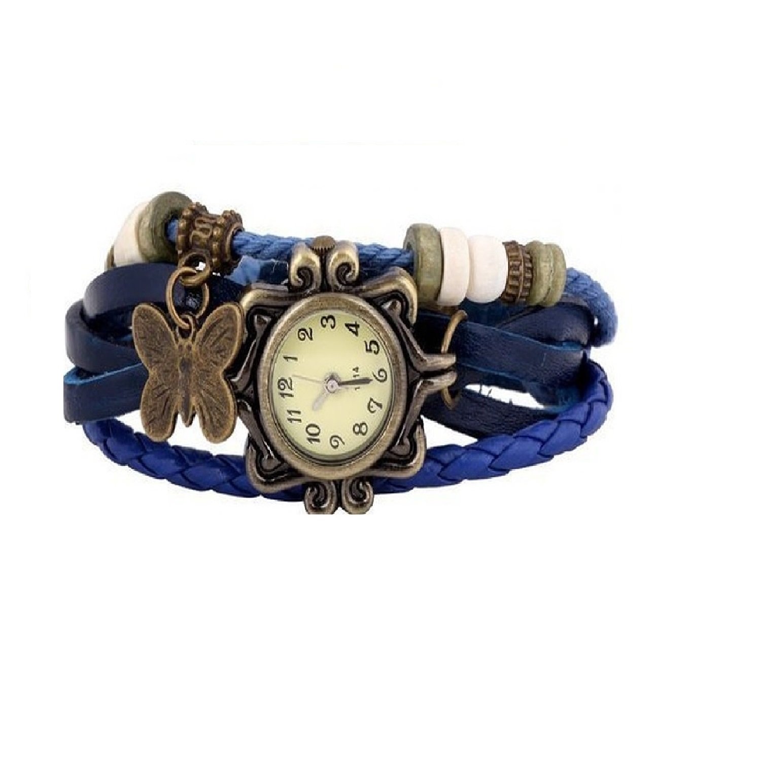 Glitter Bracelet Retro Style,Leather Strap Watch,Unique Design Gift RTRBLU (B00WI1ZC20) Amazon Price History, Amazon Price Tracker