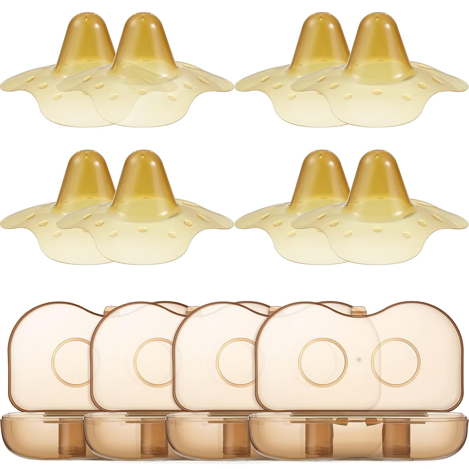 8 Pieces Contact Nipple Shields Protector Nipple Breastfeeding Everters