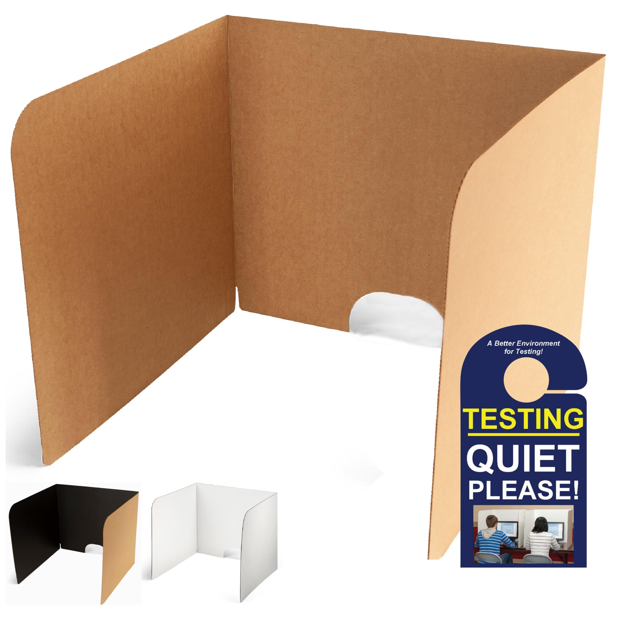 X-tra Large & Sturdy Premium Testing Privacy Shields - 24" Tall/20-Pack/Kraft Brown - Other Sizes/Colors Available - 5 Star - Millions Sold Since 2003