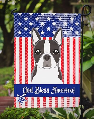 Vista 58 de Caroline's Treasures BB2171GF American Flag and Border Collie Garden Flag Mailbox Flag Decorative Yard Flag Banner Outside Patio Artwork Yard Flower