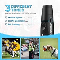 Vista 7 de Silbato electrónico, silbatos electrónicos de mano, silbato de alto volumen de 3 tonos de emergencia, silbato de volumen ajustable con cordón