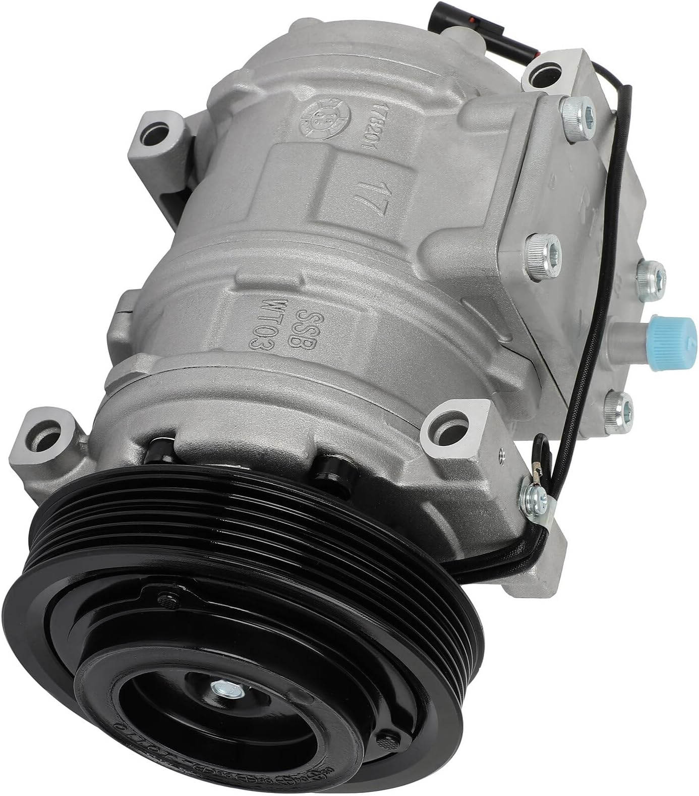 SCITOO Durable Air Conditioning Compressor with A C Clutch CO 22021C 55035782 55066151, for 1993-1998 Fit for Jeep Grand Cherokee 4.0L,1999 Fit for Jeep Wrangler 4.0L COOling Compressore