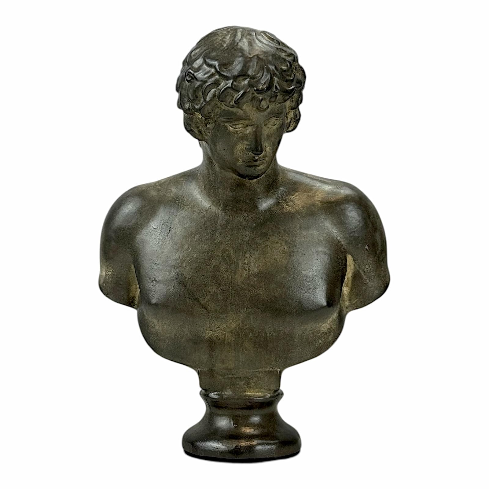 Antinous Rzeźba Popiersie - Ukochany Towarzysz cesarza Hadriana | Ręcznie wykonana grecka sztuka klasyczna | Posąg gipsowy Moldano 18 cm