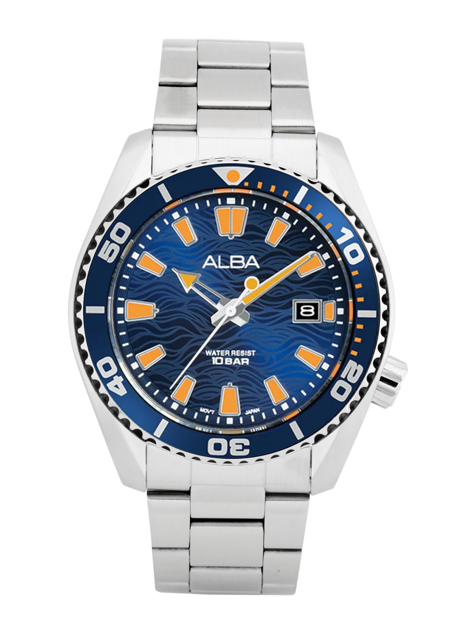 Alba Stainless Steel Men Analog Wristwatch As9R67X1, Blue Dial, Silver Band (B0CD859PNR) Amazon Price History, Amazon Price Tracker