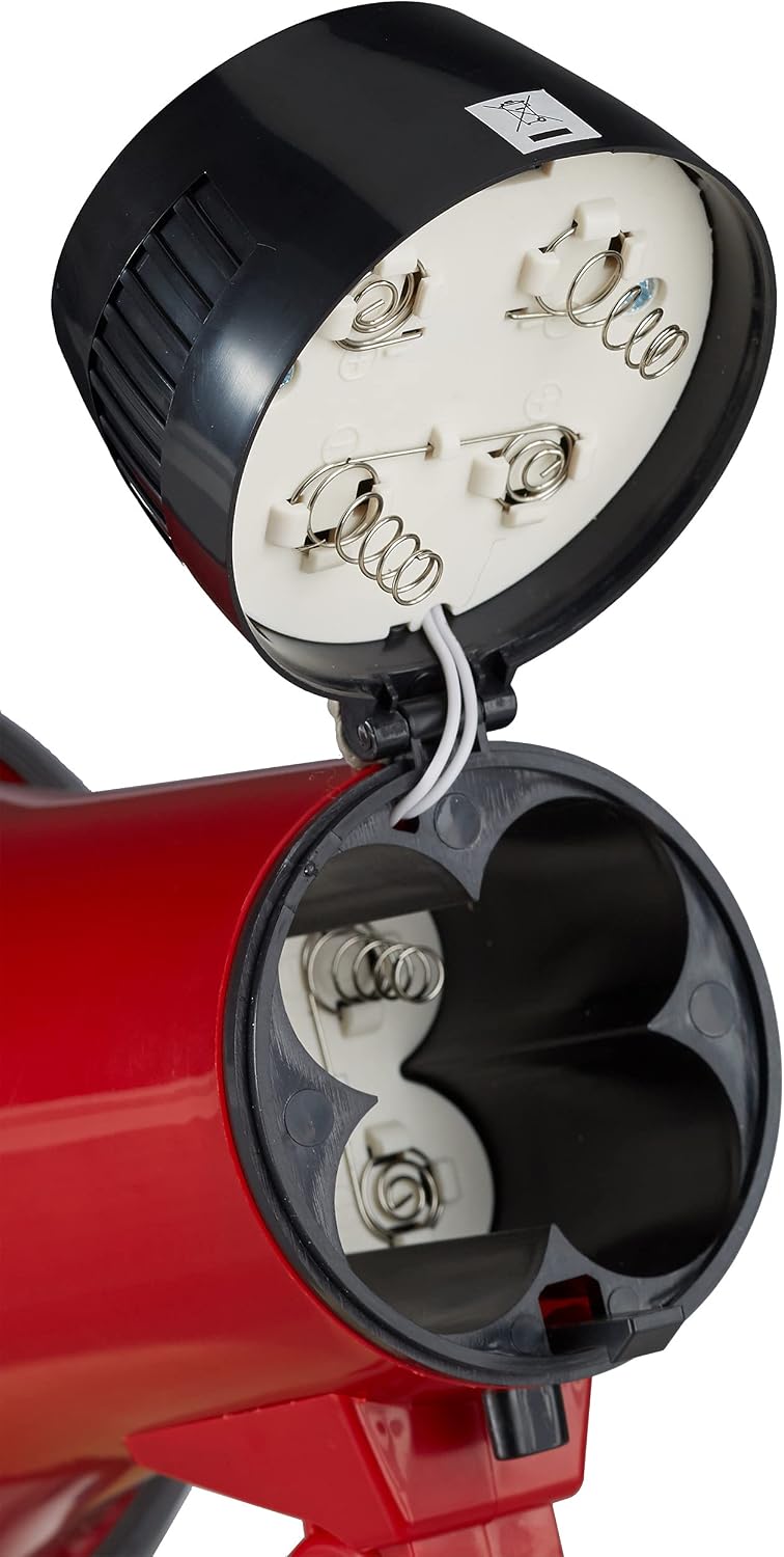 2x Megaphone Stadium, Plastic, with ole sound, folding handle and loop, 10 Watt, Megaphone, Voice Amplifier, Red