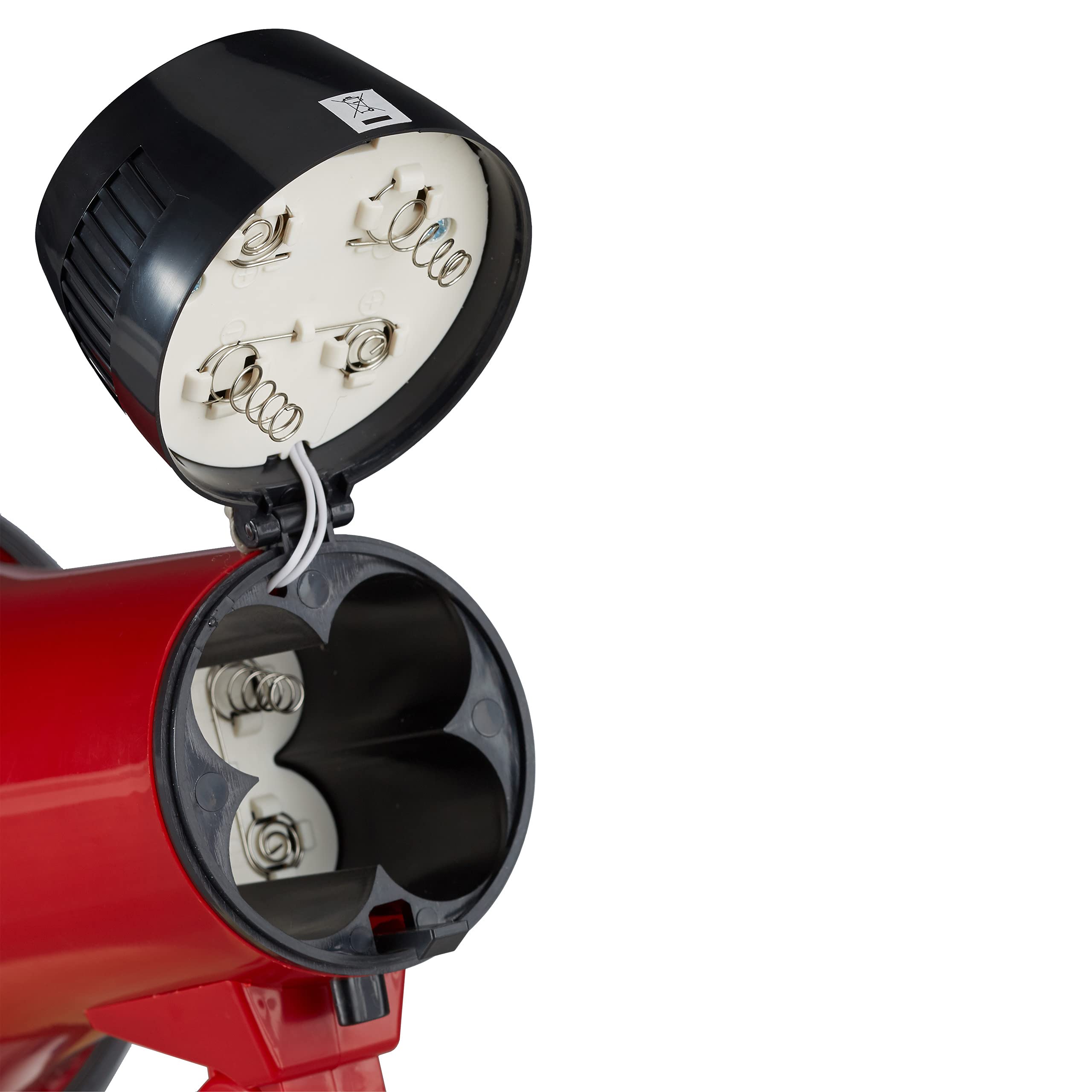 Relaxdays Megáfono 10 W Cuerno de Buey Mango Plegable Correa Plástico Rojo
