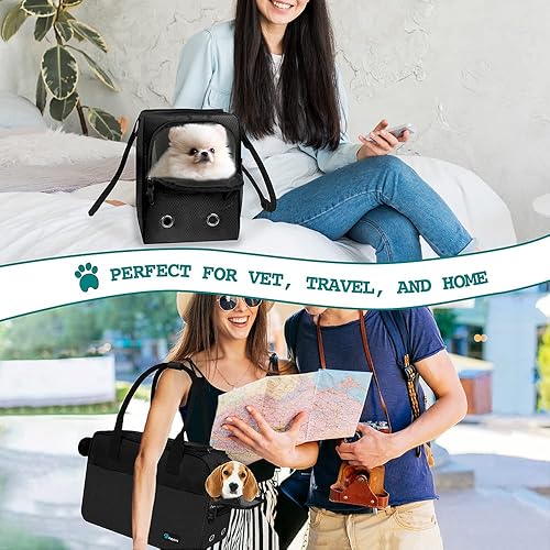 Miniatura 7 de PetAmi Transportador de bolsos para perros aprobado por aerolíneas transportador de mascotas de lado suave para perros pequeños gatos cachorros