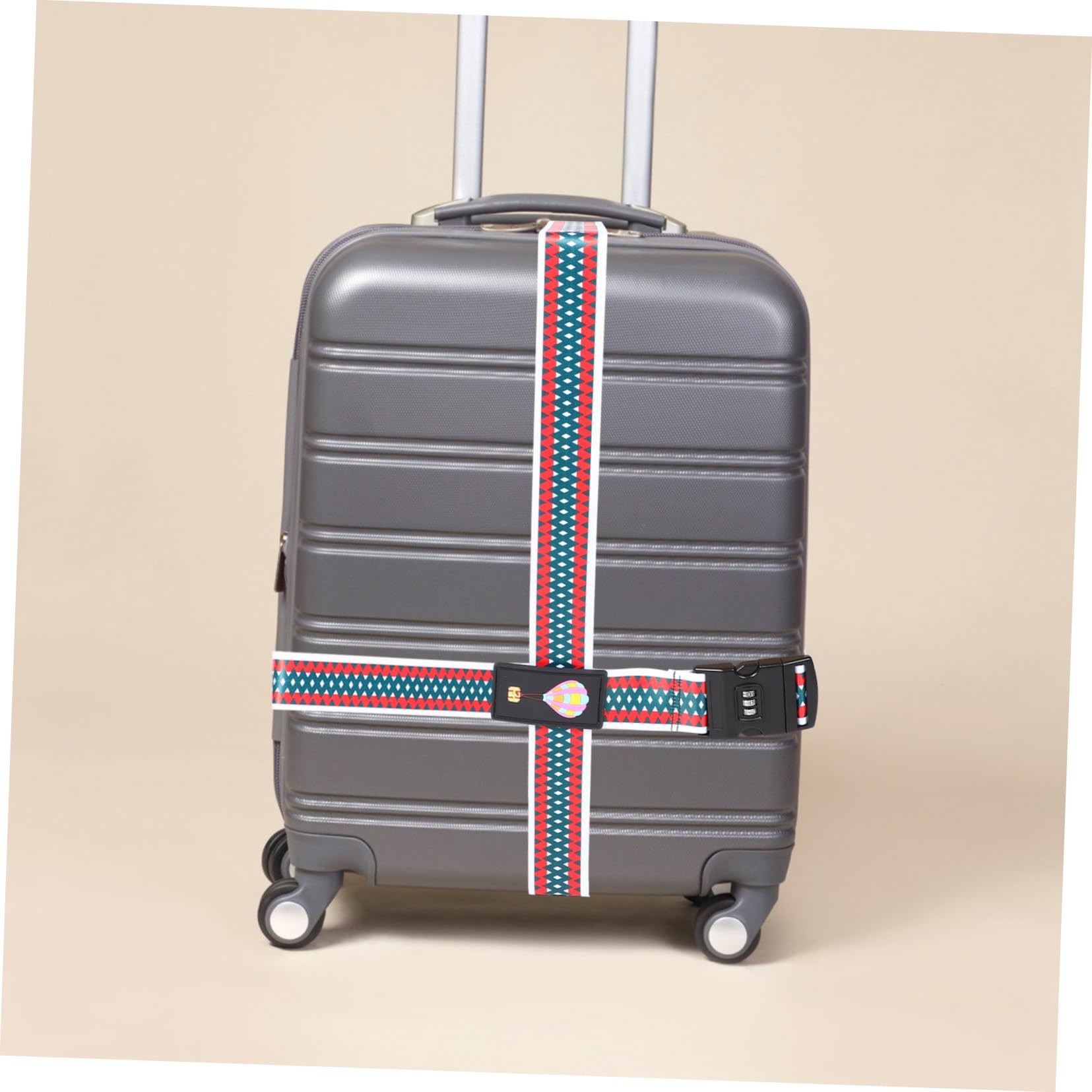 FRCOLOR 5 Piezas Correa de Equipaje con Doble Cerradura de Combinación Ajustable y Resistente de Poliéster Diseño de Dibujos Animados para Maletas para Viajes y Protección de Equipaje