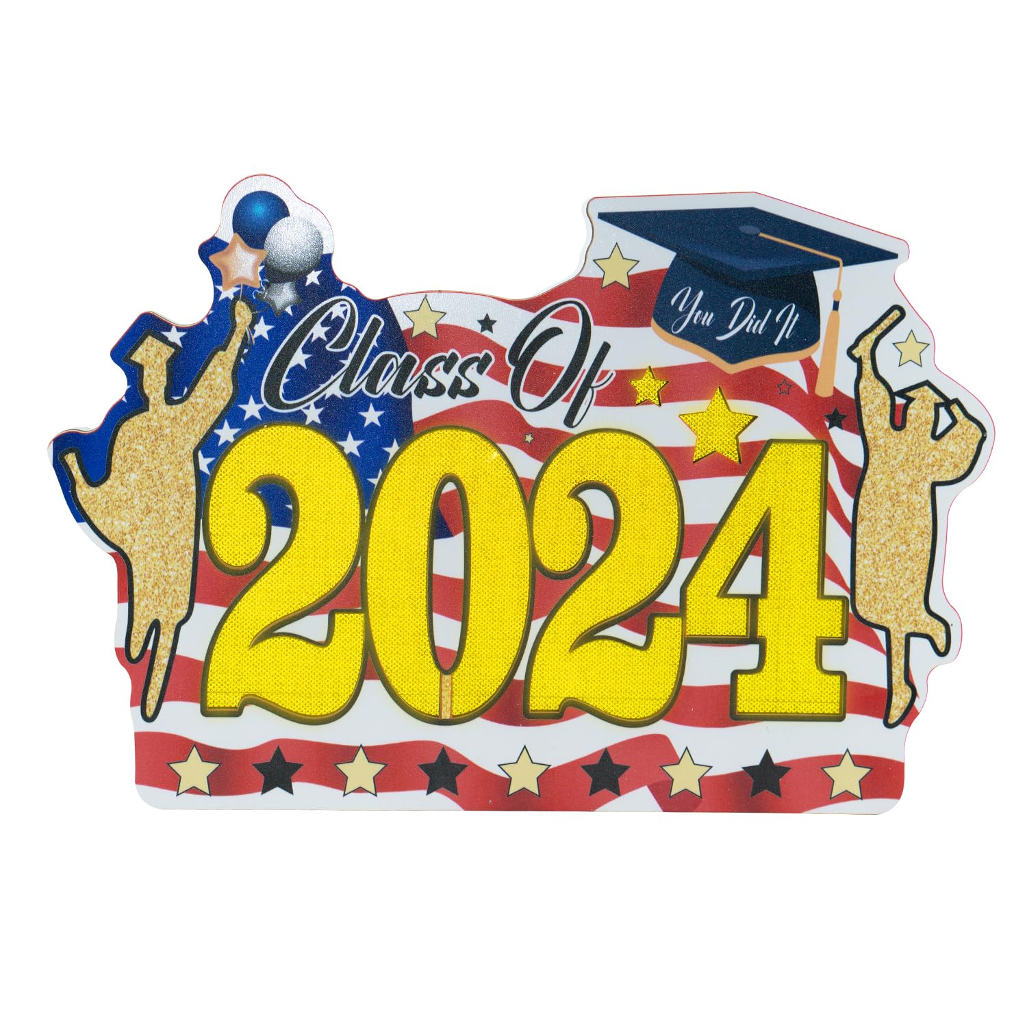 Photo 1 of Graduation decorations class of 2024, Class of 2024 sign, Graduation photo booth props, 2024 graduation decorations-Luminous style. ST-4