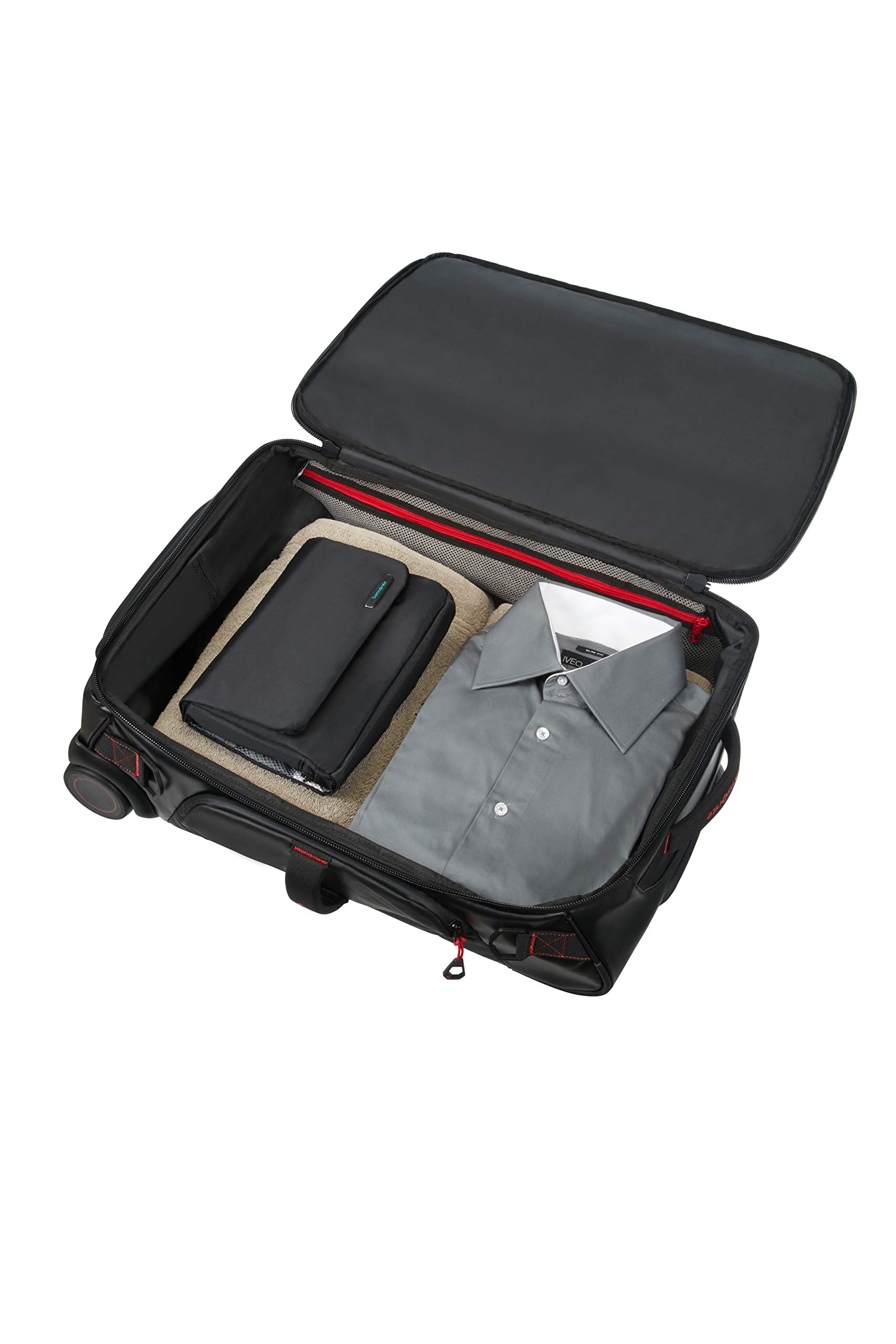 Samsonite Paradiver Light - Borsone/Zaino con 2 Ruote S, 55 cm, 51 L, Nero (Black)